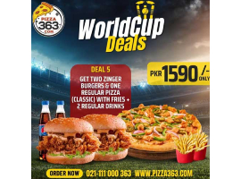 Pizza 363 World Cup Deal 5 For Rs.1590/-